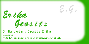 erika geosits business card